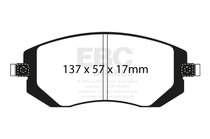EBC 04-06 Saab 9-2X 2.0 Turbo Greenstuff Front Brake Pads DP21661