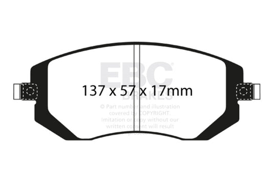 EBC 04-06 Saab 9-2X 2.0 Turbo Greenstuff Front Brake Pads DP21661