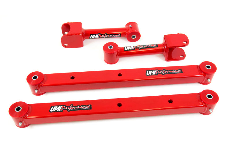 UMI Performance 402416-R Rear Control Arms Boxed Lowers Red for 1968-1972 A-Body