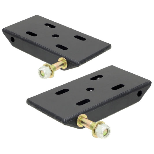 RockJock Heavy Duty Spring Plates with Shock Mounts (2in Wide Springs)