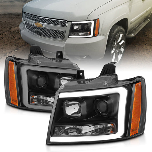 ANZO 2007-2014 Chevrolet Suburban 1500 LED Projector Headlights