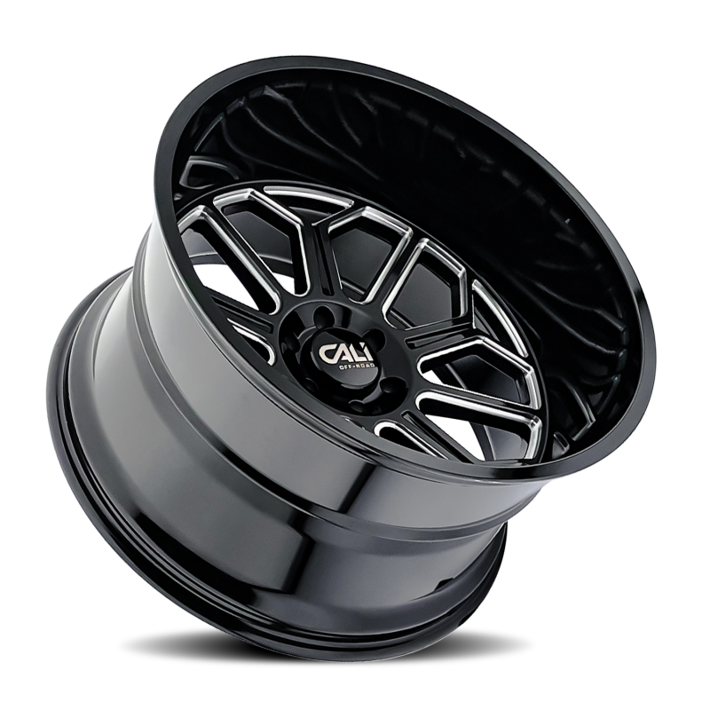 Cali Off-Road Auburn 9117 20x9 6x139.7 -12mm Gloss Black Milled Wheel 9117-2983BM