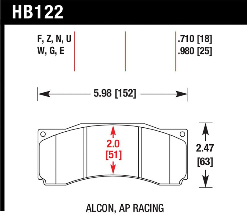 Hawk Performance HB122N.710 HP Plus Crossover Street/Motorsport Brake Pads