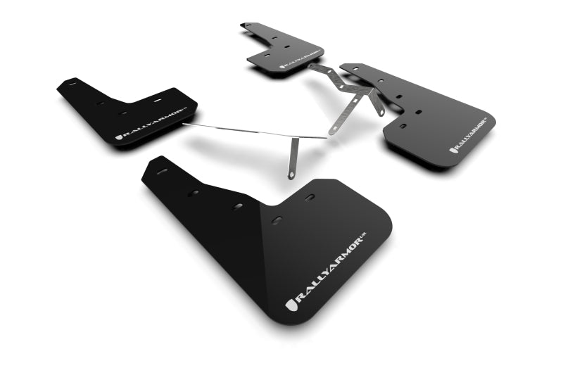 Rally Armor UR Mud Flaps - 2022-2026 Honda Civic - Black/White Logo - #MF90-UR-BLK/WH