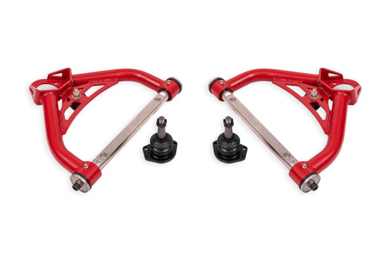 BMR 70-81 Chevrolet Camaro Non-Adj. Upper A-Arms with 0.5in Tall Ball Joint (Delrin) - Red