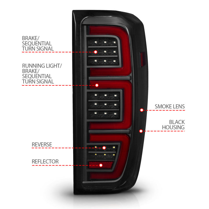 ANZO 2019-2026 GMC Sierra 1500 LED Taillights