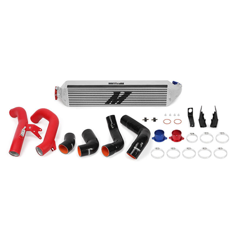 Mishimoto 2016+ Honda Civic 1.5T / 2017+ Honda Civic Si Silver Intercooler Kit w/Red Pipes - #MMINT-CIV-16KSLWRD