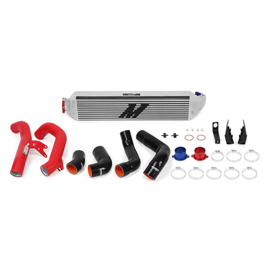 Mishimoto 2016+ Honda Civic 1.5T / 2017+ Honda Civic Si Silver Intercooler Kit w/Red Pipes - #MMINT-CIV-16KSLWRD