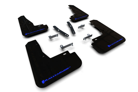 Rally Armor UR Mud Flaps - 2022-2024 Kia EV6 - Black/Blue Logo - #MF91-UR-BLK-BL