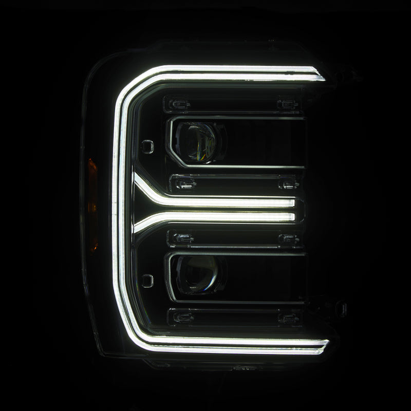 AlphaRex 880909 23-26 Ford F-250 SD LUXX LED Projector Headlights Black w/Activation Light/Sequential Signal/Switchback