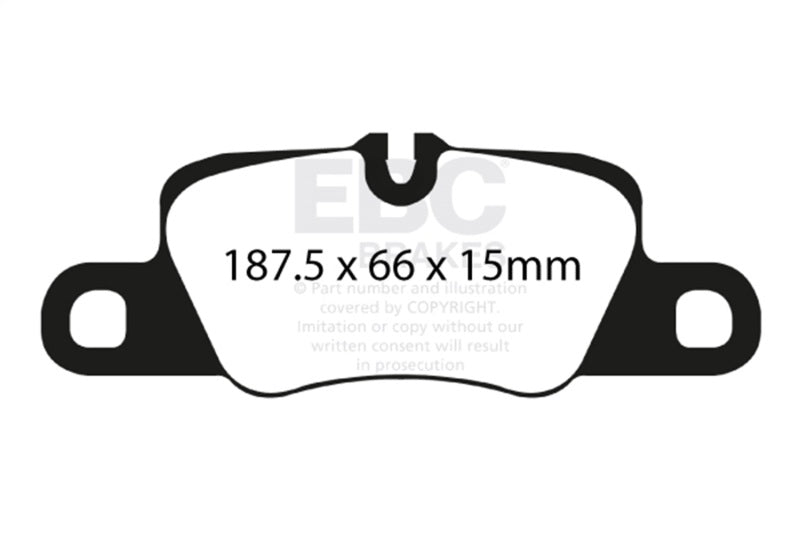 EBC 12-15 Porsche 911 (991) (Cast Iron Rotor only) 3.8 Carrera S Redstuff Rear Brake Pads DP31858C
