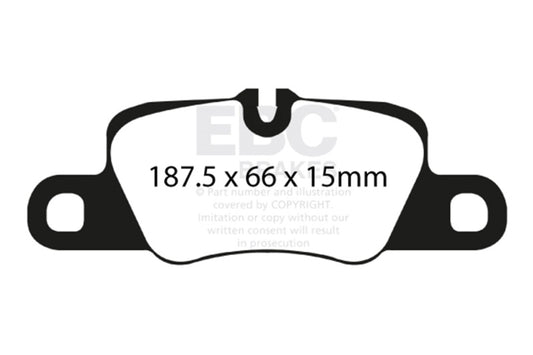 EBC 12-15 Porsche 911 (991) (Cast Iron Rotor only) 3.8 Carrera S Redstuff Rear Brake Pads DP31858C