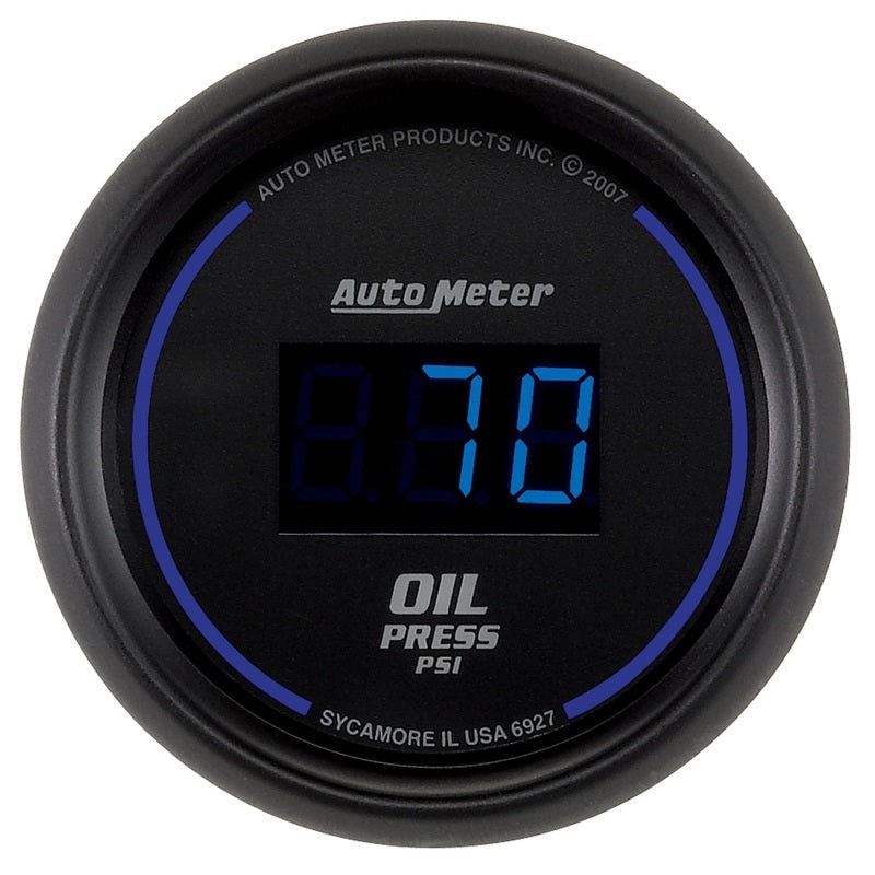 AutoMeter 6927 Cobalt Digital 52.4mm Black 0-100psi Oil Pressure Gauge