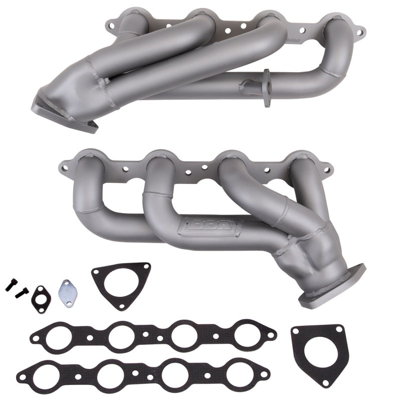 BBK Performance 4006 Shorty Headers 1-3/4 Titanium Ceramic for 2001-2013 Chevrolet, GMC and Cadillac 1500 Trucks and SUVs (6.0L)