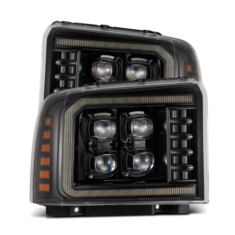 AlphaRex 880318 05-07 Ford Super Duty/Excursion NOVA-Series LED Projector Headlights Alpha-Black w/Activation Ligh