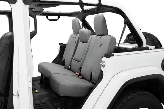 Bestop 18-23 Jeep Wrangler JL 4-Door Exc. 4Xe Rear W/ Fold Down Arm Rest Seat Covers (Charcoal)