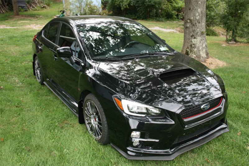 Rally Armor UR Mud Flaps - 2015-2021 Subaru WRX / WRX STI - White/Black Logo - #MF32-UR-WH/BLK