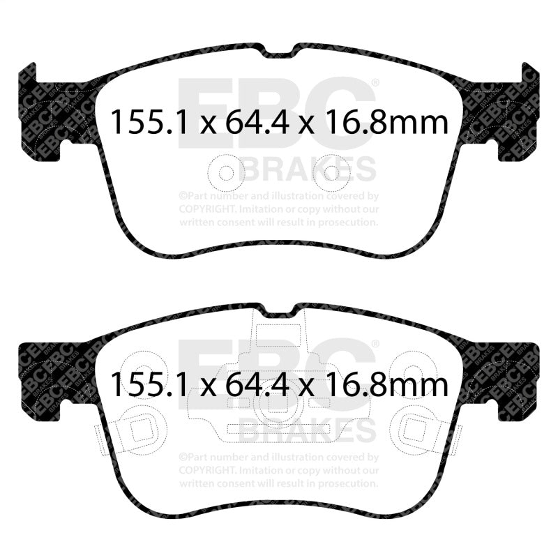 EBC 2021+ Ford Bronco Sport 1.5T Yellowstuff Front Brake Pads DP42372R