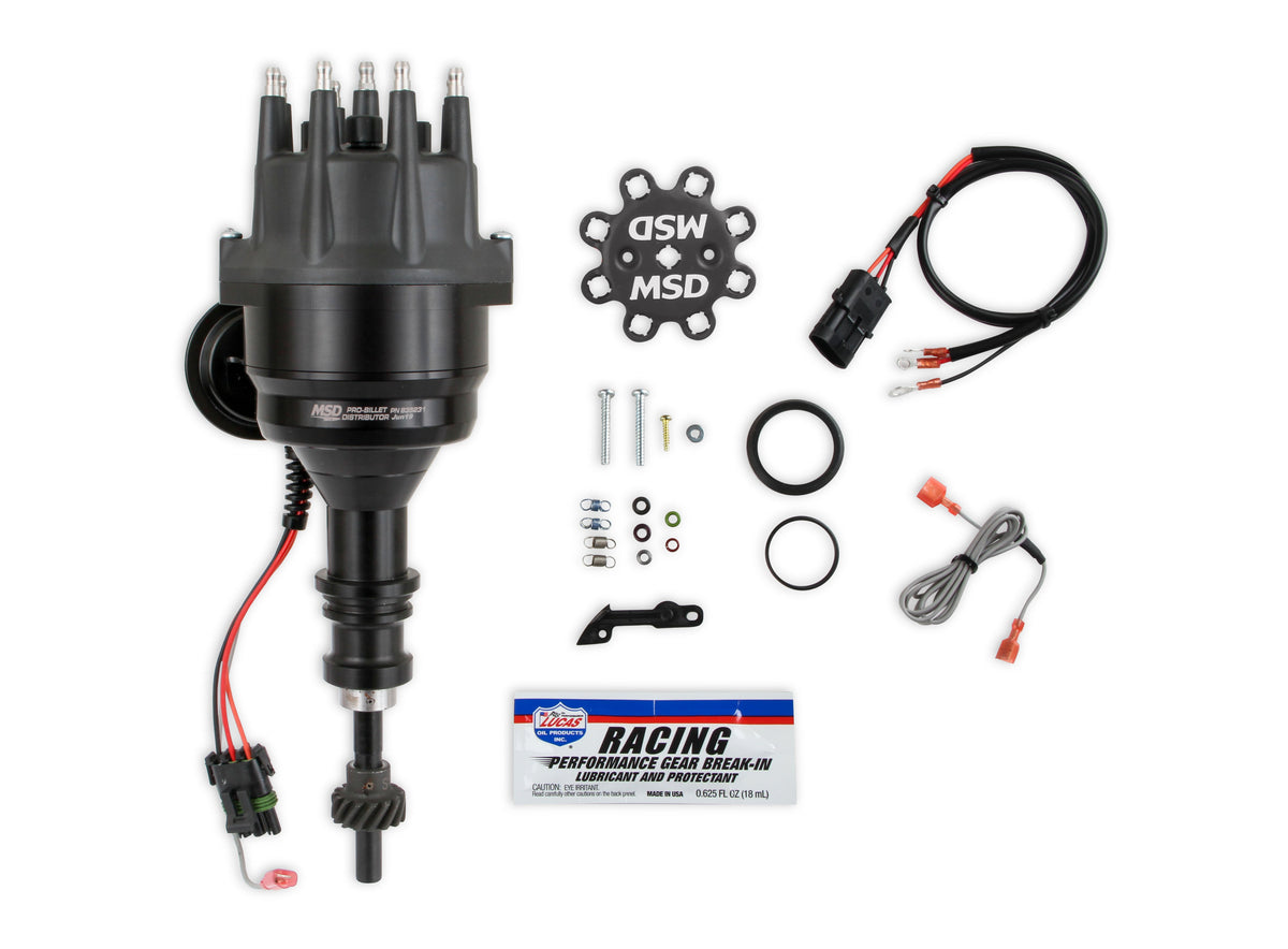 MSD 835231 Black Distributor, for Ford 289/302, Ready-to-Run, Steel Gear