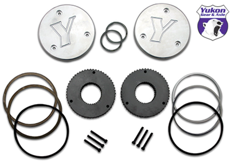 Yukon Gear & Axle YHC50008 Hardcore Drive Flange Kit For Dana 44 / 19 Spline Outer Stubs Non-Engraved Caps