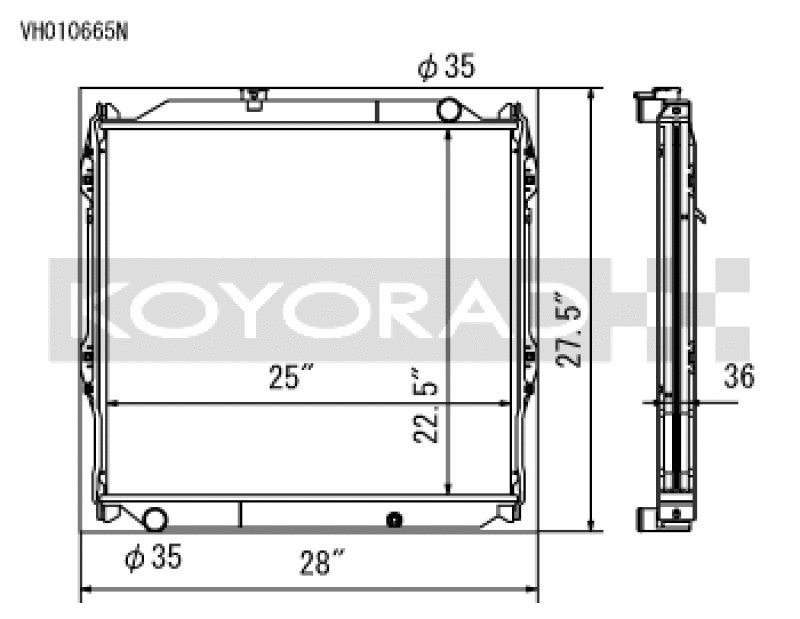 Koyo VH010665N for 96-02 Toyota 4Runner 2.7L / 3.4L w/ 5MT Radiator