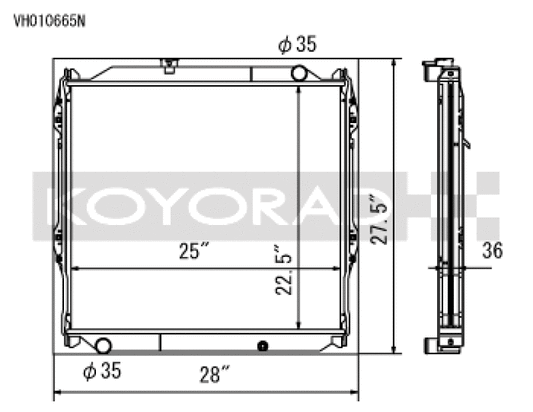 Koyo VH010665N for 96-02 Toyota 4Runner 2.7L / 3.4L w/ 5MT Radiator