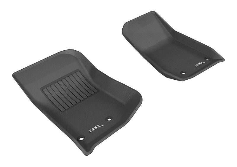 3D MAXpider Kagu Front Floor Mats for 2014-2018 Jeep Unlimited/Wrangler