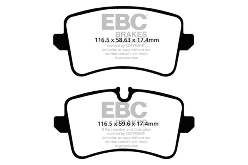 EBC 11 Audi A6 2.0 Turbo Yellowstuff Rear Brake Pads DP42082R