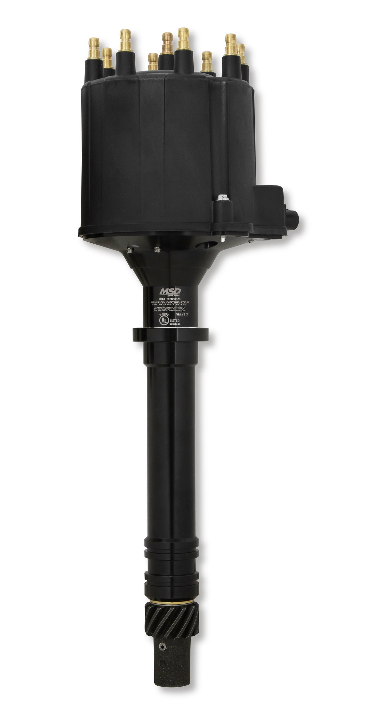 MSD 83663 GM Late Model HEI V8 Ext Coil Distributor- Black