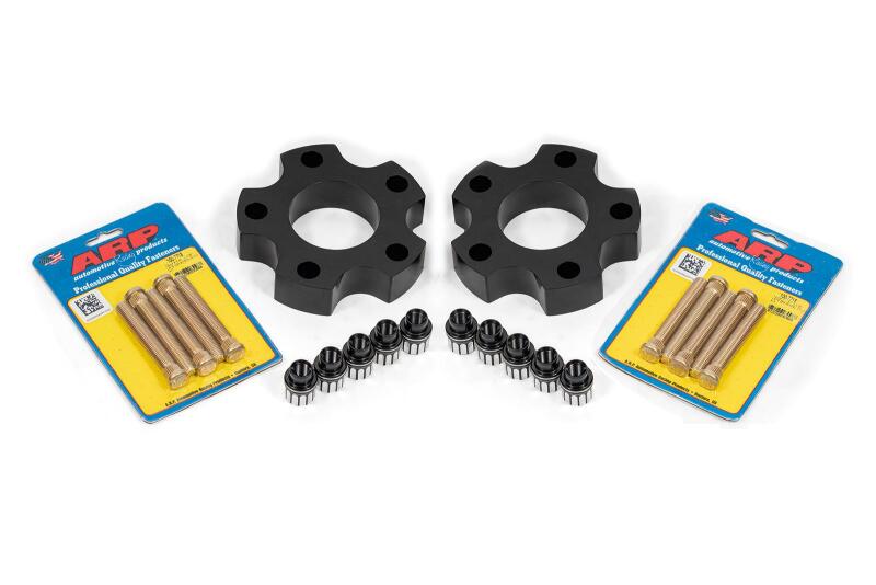 BMR 2005-2013 Chevrolet Corvette C6 Wheel Spacer Kit Front 1.25in Wide M12 Studs Shank Lugs - Black