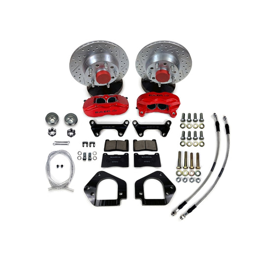 Baer Brakes 64-72 GM A-Body/67-69 F-Body 11in SS4 Int Hub Front SDZ Brake Kit - Red