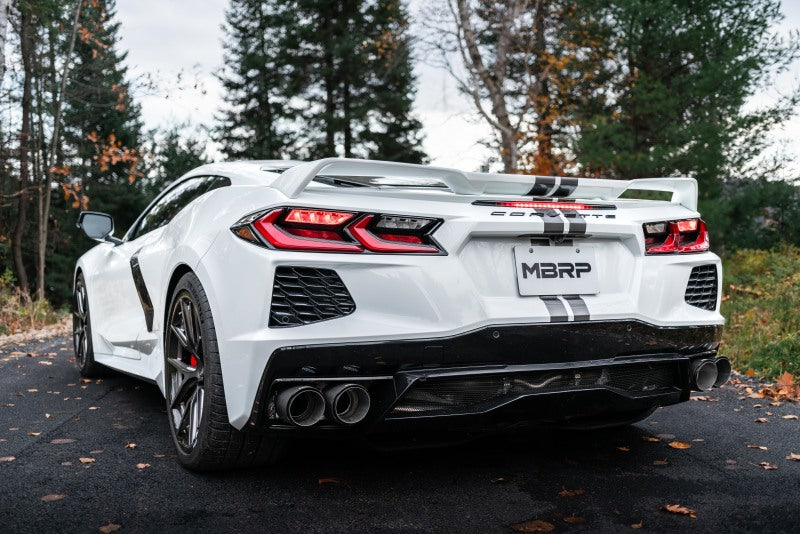 MBRP 20-23 Chevy Corvette C8 3in Cat Back Quad Split Rear Exit - T304