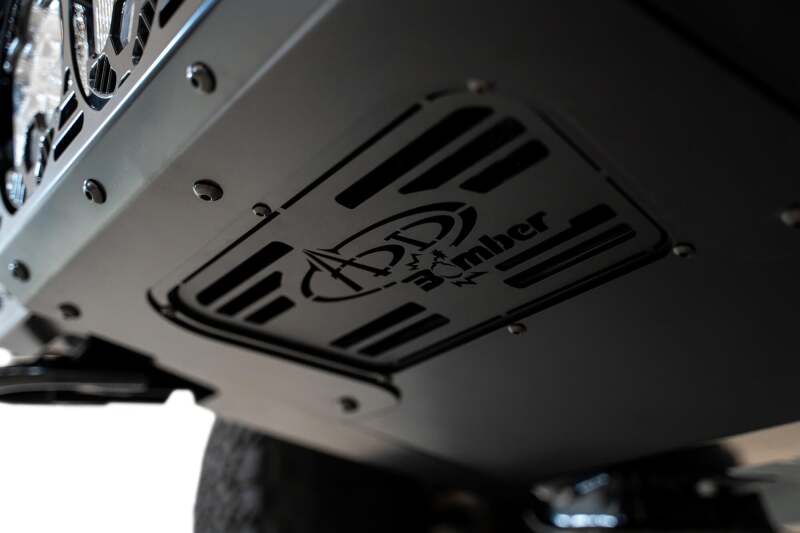 Addictive Desert Designs for 2021+ Ford Raptor Bomber Front Bumper w/ 3 Baja Designs LP6 Light Mounts