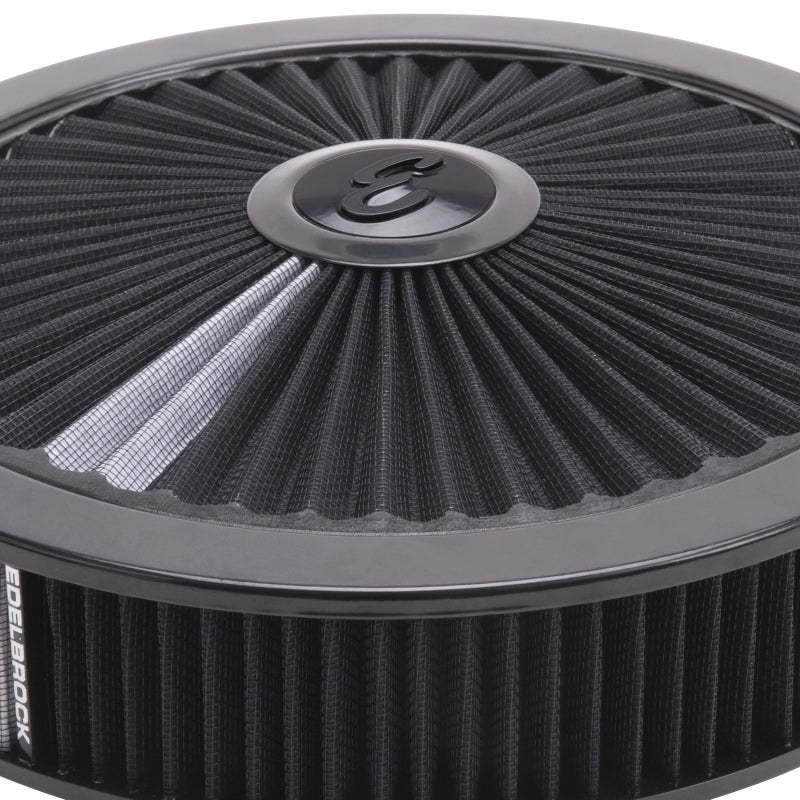 Edelbrock 43662 Air Cleaner Pro-Flo High-Flow Series Round Filtered Top 14 in Diameter x 3.125
