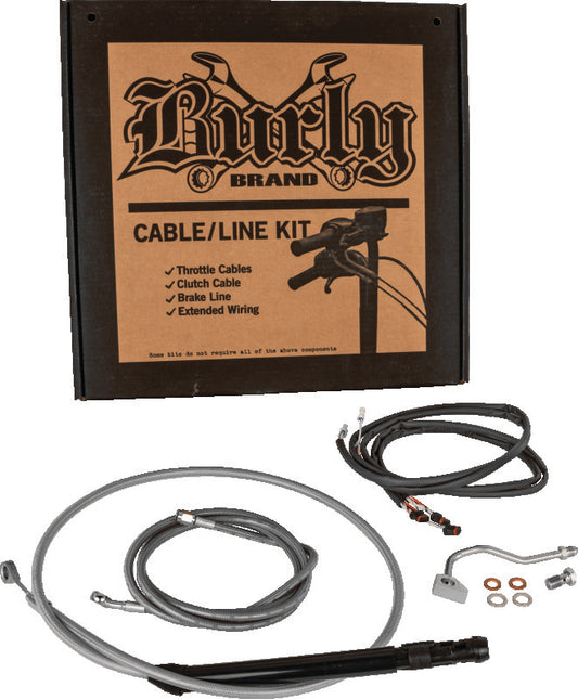 Burly Brand B30-1317 Control Kit 15 in Bagger Stainless Steel for 2021-2024 Harley-Davidson Touring