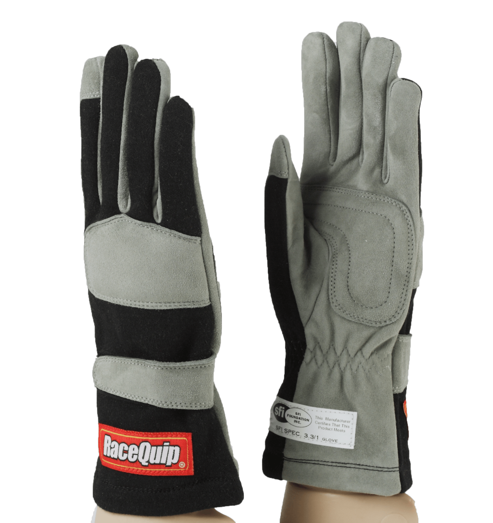 RaceQuip 351003 Black 1-Layer SFI-1 Glove - Medium