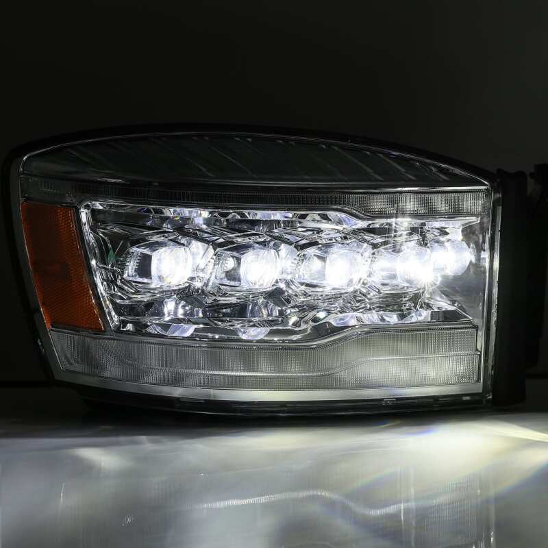 AlphaRex 880537 06-08 Dodge Ram 1500 HD NOVA LED Projector Headlights Plank Style Black w/Sequential Signal/DRL/Amber LED