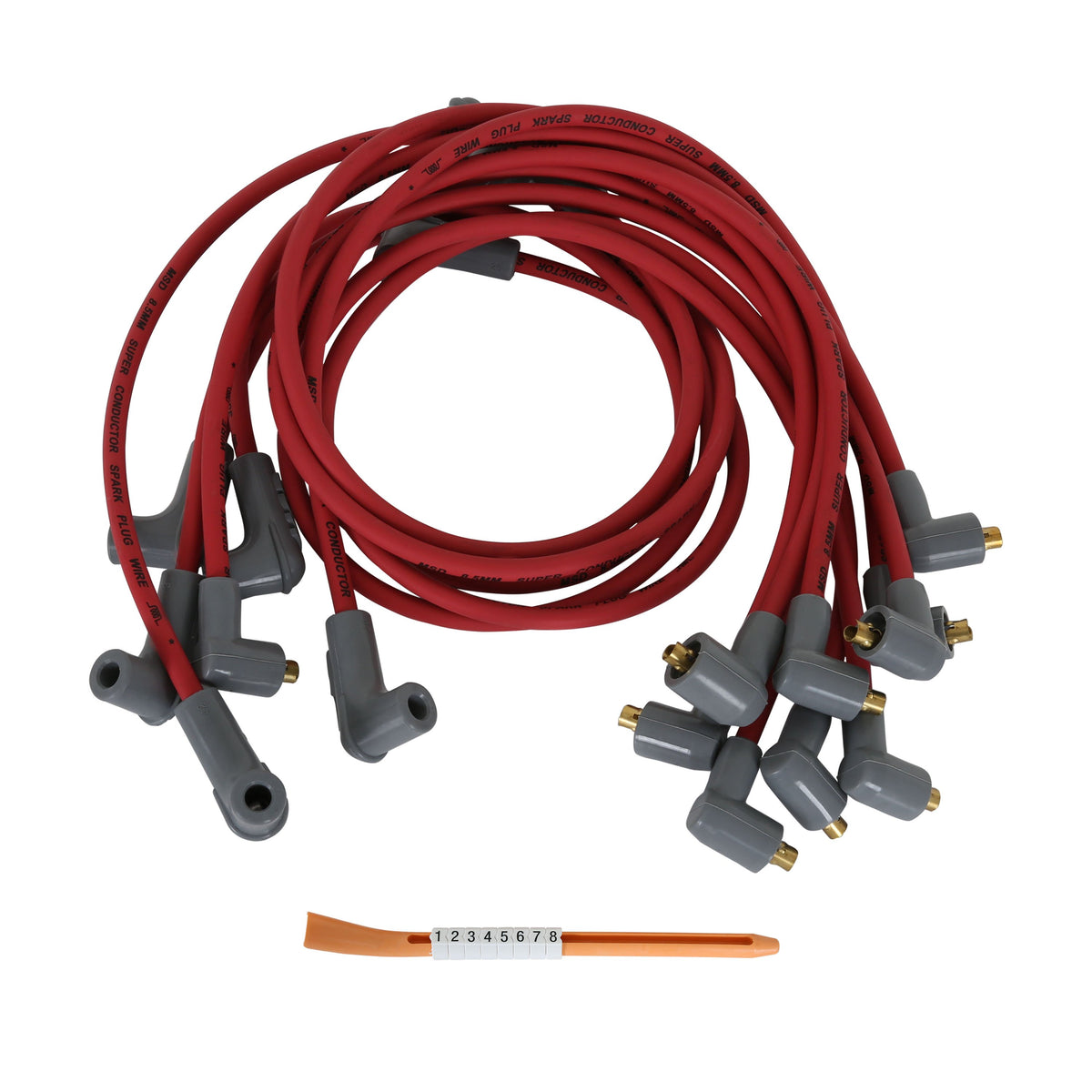 MSD 31609 Super Conductor Spark Plug Wire Set,Big Block for Chevy, Socket Dist. Cap
