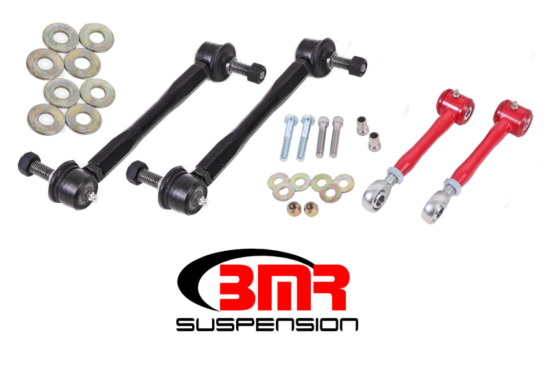 BMR 16-24 6th Gen Camaro Front and Rear Sway Bar End Link Kit - Red