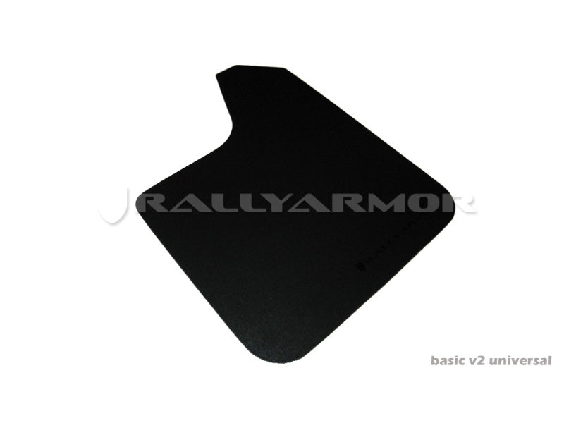 Rally Armor Basic Mud Flaps - Universal - Black/Blue Logo - #MF12-BAS-BL