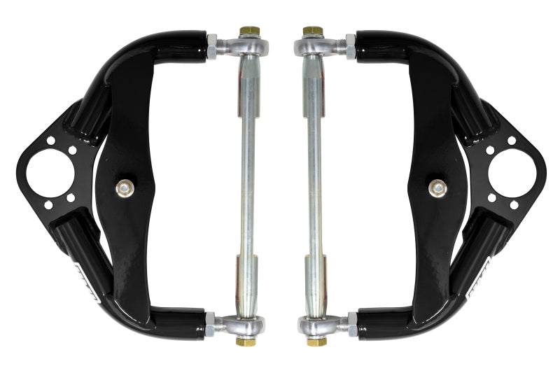 UMI Performance 3056-B Tubular Front Upper A-Arms Adjustable No Ball Joint Black