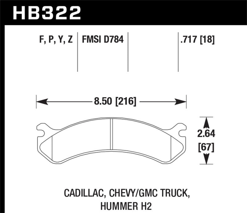 Hawk Performance HB322P.717 Super Duty Street Brake Pads