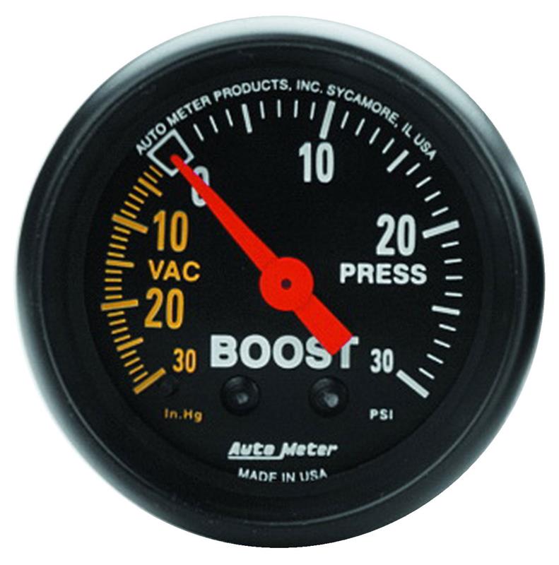 AutoMeter 2614 Z Series 52mm 30in Hg Vacuum / 30 PSI Mechanical Boost/Vacuum Gauge