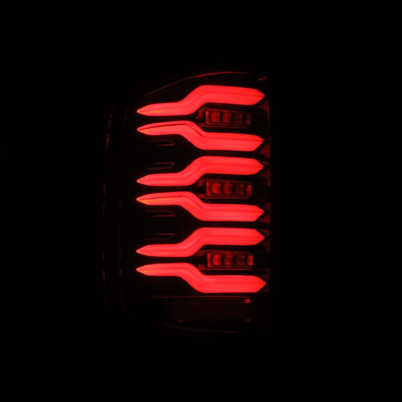 AlphaRex 620040 14-18 Chevrolet Silverado 1500 Luxx-Series LED Tail Lights Alpha-Black w/Activation Light/Sequential Signal