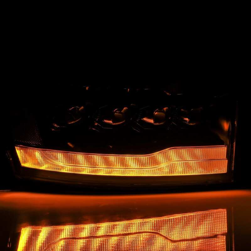 AlphaRex 880538 Dodge 06-08 Ram 1500 HD NOVA LED Projector Headlights Plank Style Alpha Black w/Sequential Signal/DRL/Amber LED