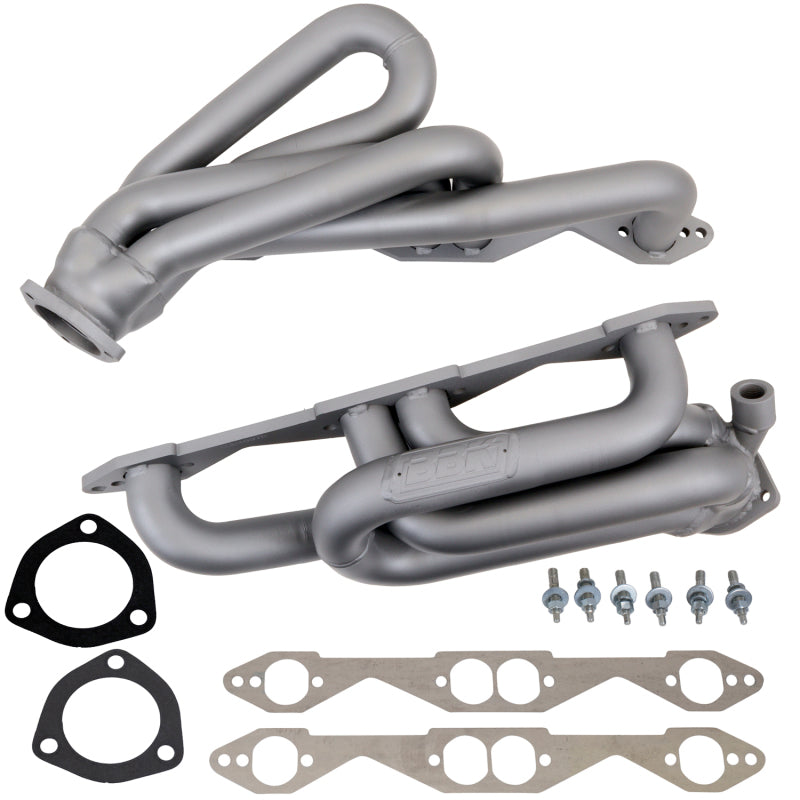 BBK Performance 4007 Shorty Headers 1-5/8 Titanium Ceramic for 1996-1999 Chevrolet / GMC C1500 / K1500 Trucks and SUVs (5.0L / 5.7L)