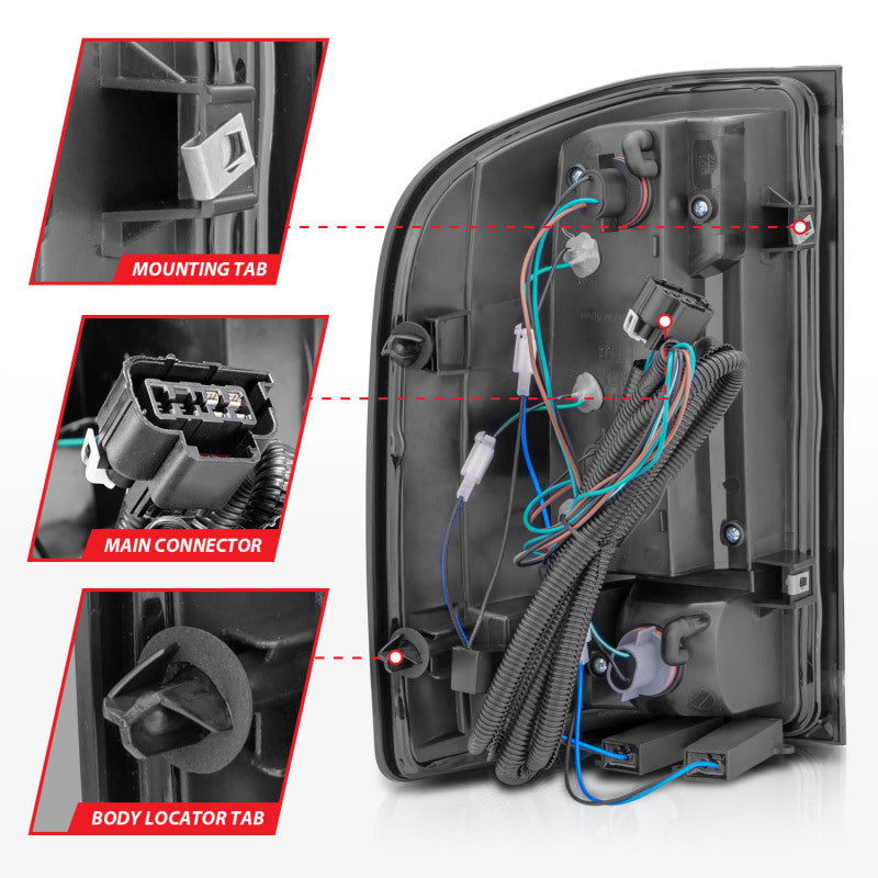 ANZO 2007-2014 Chevrolet Silverado 2500 HD LED Taillights