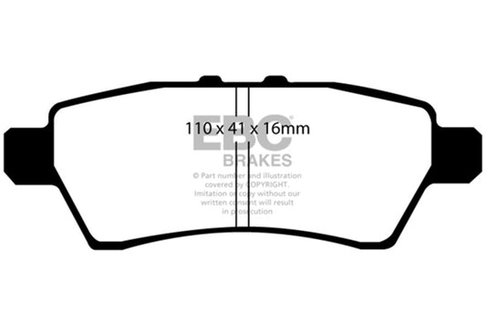 EBC 05-12 Nissan Pathfinder 4.0 Ultimax2 Rear Brake Pads UD1101