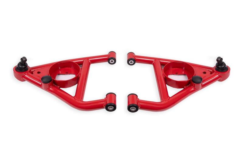 BMR 68-74 Chevrolet Nova with Bump Stops Lower A-Arms with STD. Ball Joint (Delrin) - Red