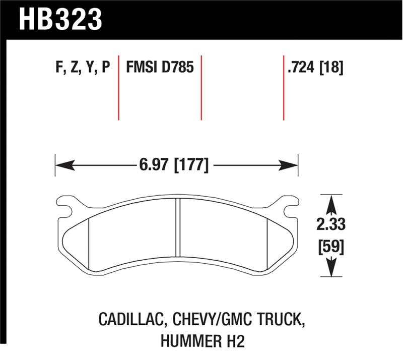 Hawk Performance HB323P.724 Super Duty Street Brake Pads